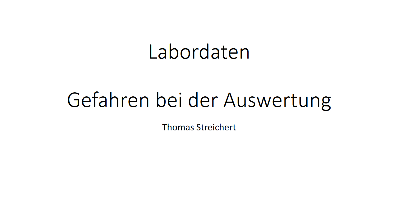 Thumbnail: Labordaten - Gefahren bei der Auswertung DGKL