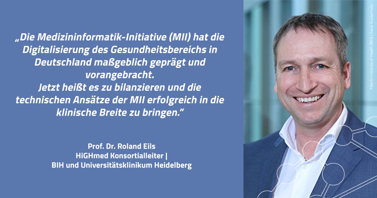 Zitat Prof. Eils zum MII-Symposium 2022. Copyright: BIH/David Ausserhofer