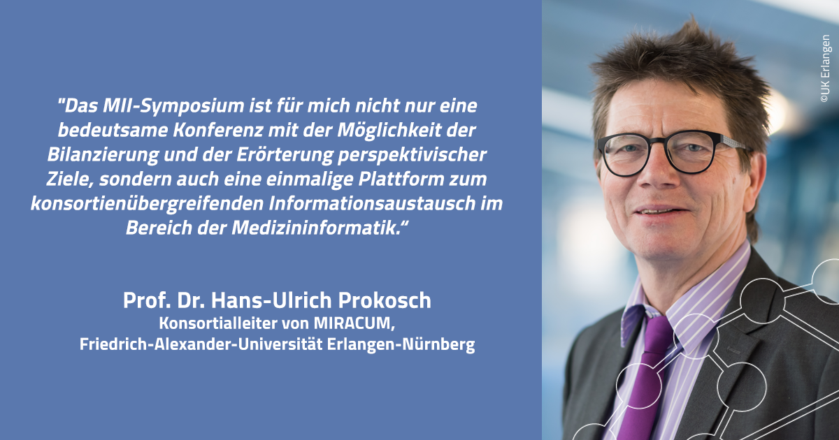 Zitat Prof. Prokosch zum MII-Symposium 2022. Copyright: UK Erlangen