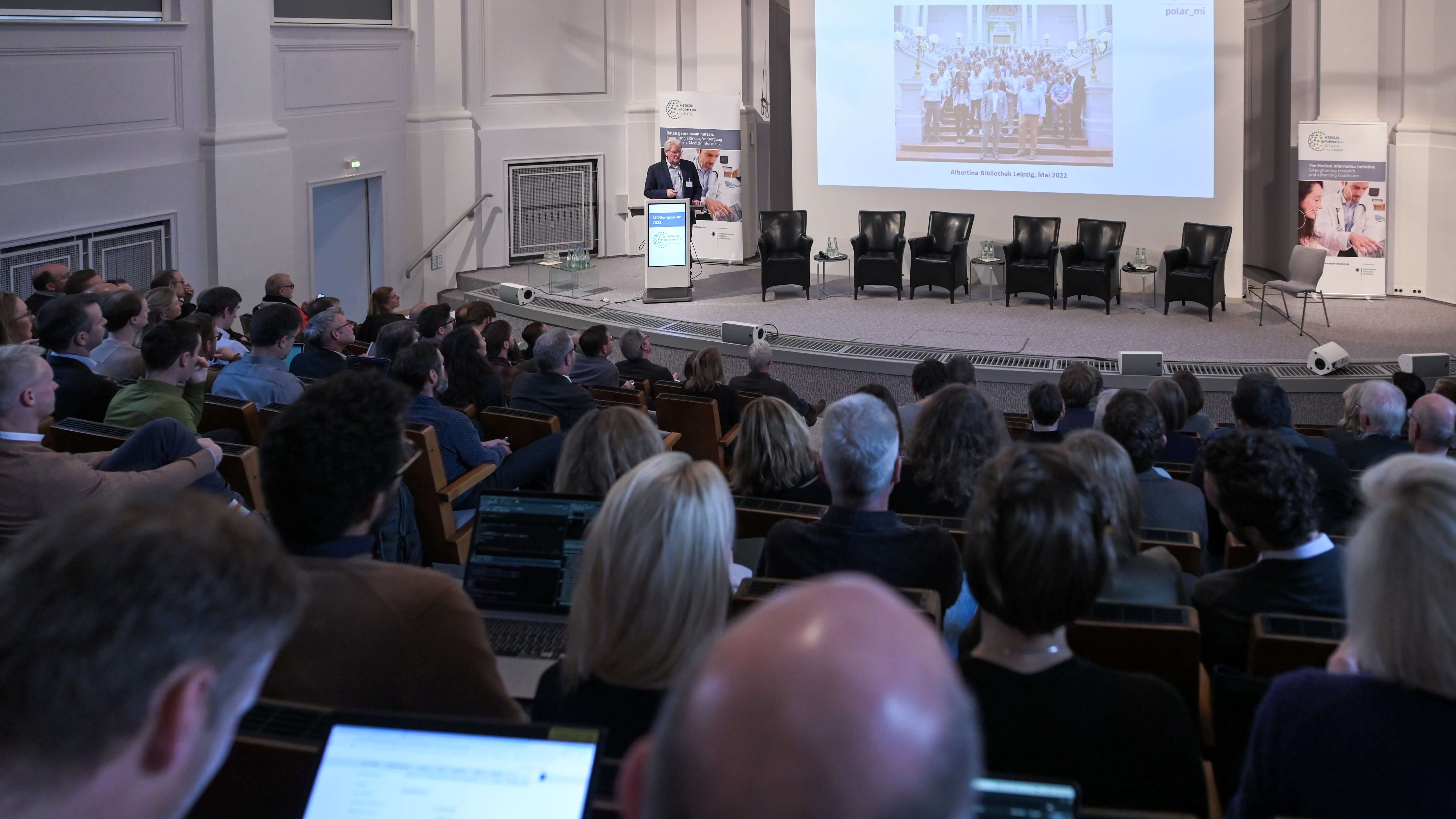 Saal vom MII-Symposium 2023. Bildquelle: TMF e.V./Volkmar Otto